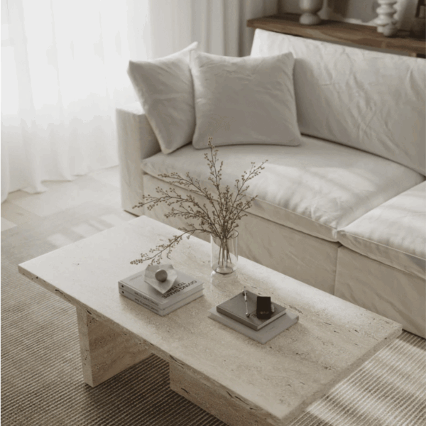 Miller Travertine Coffee Table